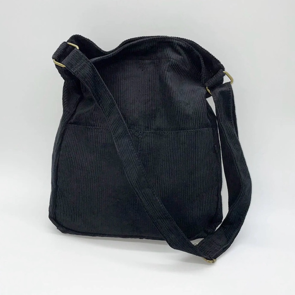 Harlow & Lloyd Black Corduroy Tote